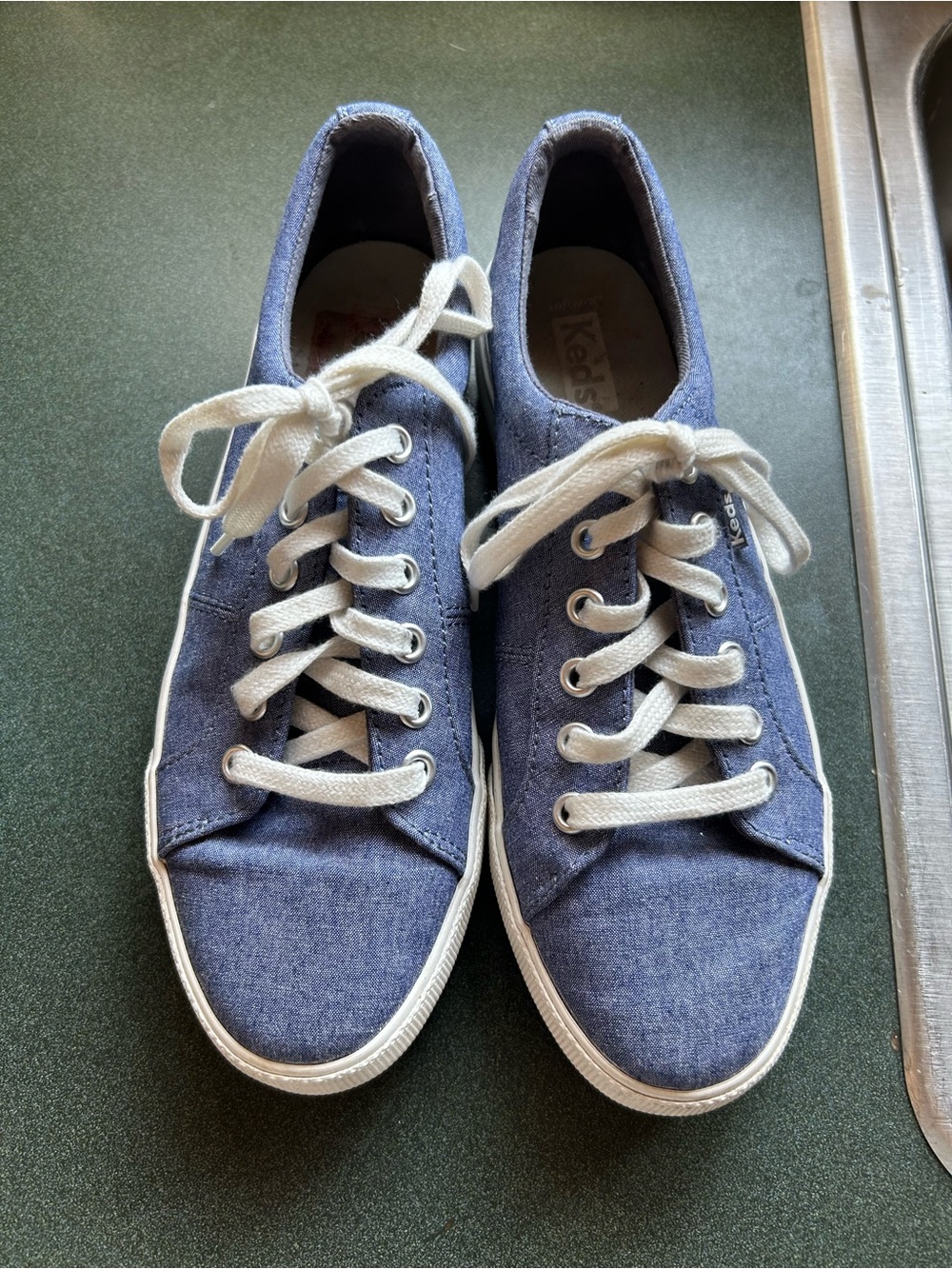 Keds Men's Navy Canvas Lace-Up Sneakers with White Accents